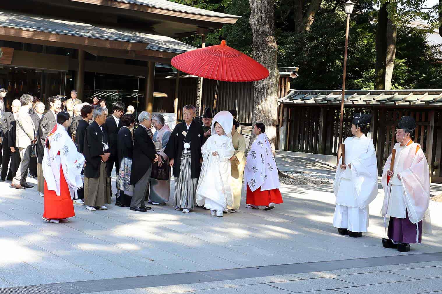 Casamento Xintoista templo meiji jingu Tóquio Japão