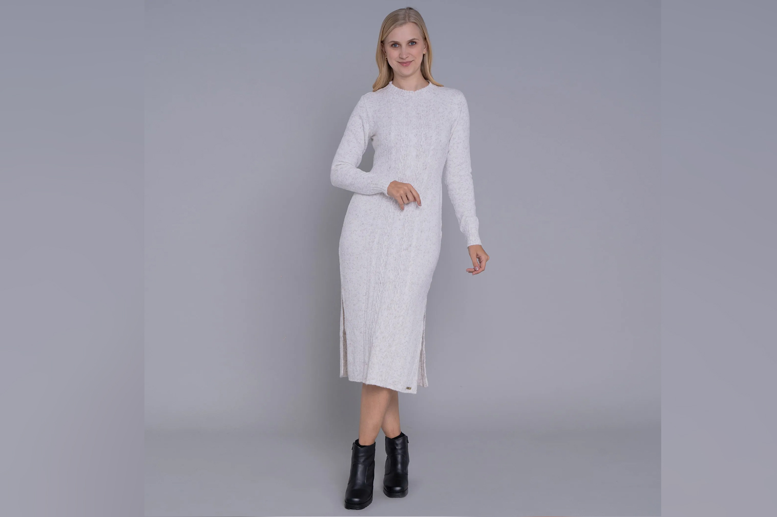 vestido longo com bota feminina