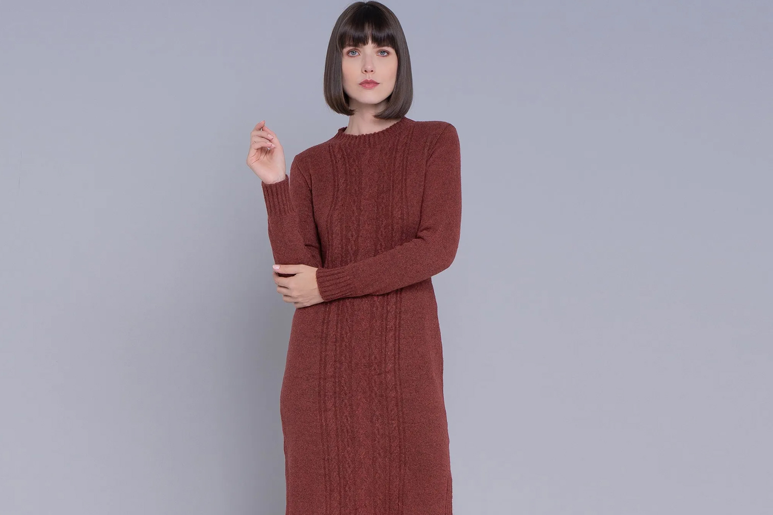 vestido longo de inverno